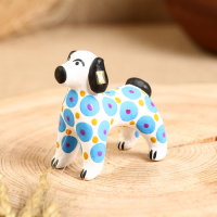 Дымковская игрушка "Собака синяя" 7 см Дымковская игрушка "Собака синяя" 7 см