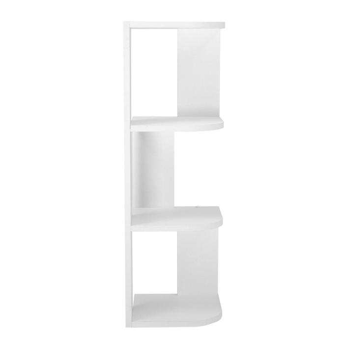 Полка угловая настольная и навесная Лео №4, 250х250х820, Белый Полка угловая настольная и навесная Лео №4, 250х250х820, Белый