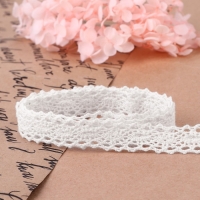 Кружево вязаное, 15 мм &times; 10 &plusmn; 1 м, цвет белый