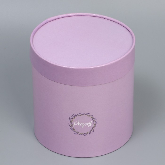 Набор шляпных коробок 2 в 1, упаковка подарочная, &laquo;Лаванда&raquo;, 13 х 13, 16 х 16 см