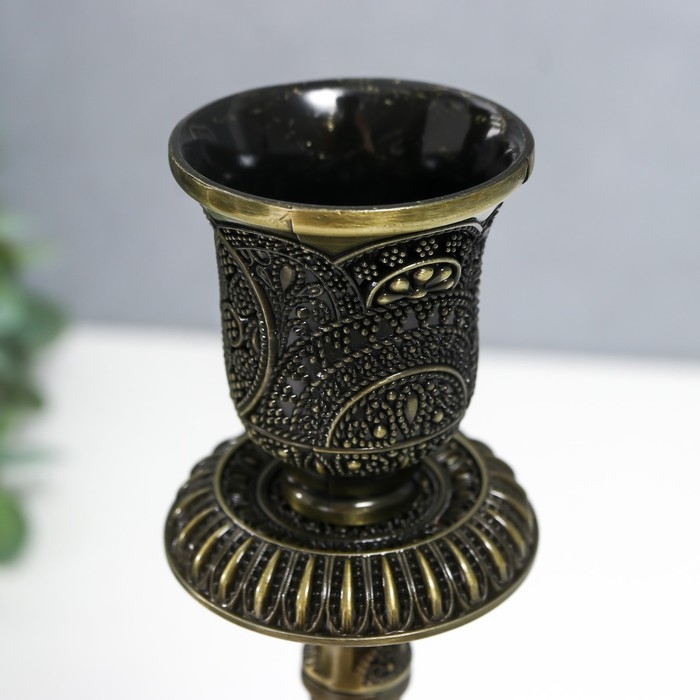 Подсвечник металл на 1 свечу Подсвечник металл на 1 свечу "Раджа" бронза 21х8х8 см