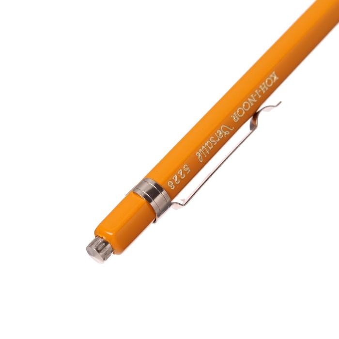 Карандаш цанговый Koh-I-Noor VERSATIL 5228, короткий, желтый, металл/пластик, с клипом, 2,0 мм Карандаш цанговый Koh-I-Noor VERSATIL 5228, короткий, желтый, металл/пластик, с клипом, 2,0 мм