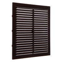 Решетка вентиляционная ZEIN Люкс Л194КР, 194 х 194 мм, с сеткой, неразъемная, коричневая Решетка вентиляционная ZEIN Люкс Л194КР, 194 х 194 мм, с сеткой, неразъемная, коричневая