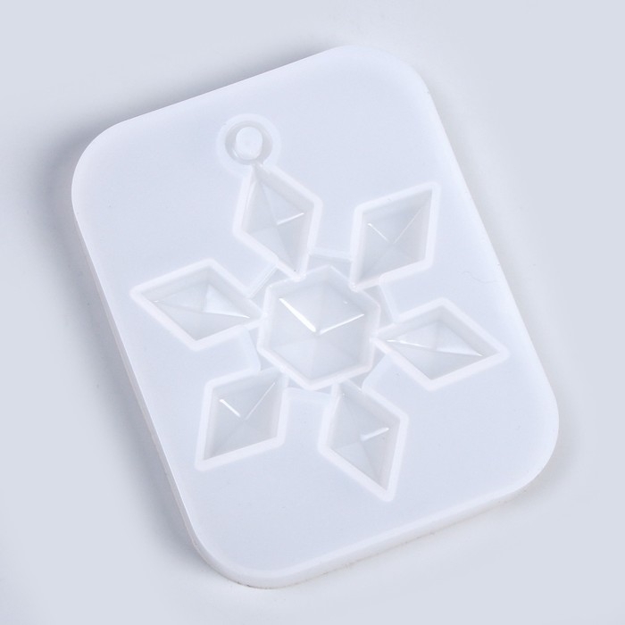Форма силиконовая универсальная, подвеска «Снежинка-кристалл» Форма силиконовая универсальная, подвеска «Снежинка-кристалл»