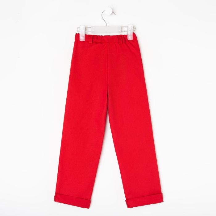 Джинсы для девочки MINAKU: Casual collection KIDS, цвет красный, рост 140 см