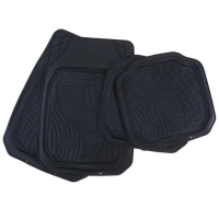 Коврики автомобильные TORSO, резина, 70х50 см, 50х49 см, черный, набор 4 шт