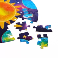 Круглый пазл в металлической коробке &laquo;Космос&raquo;, 44 детали