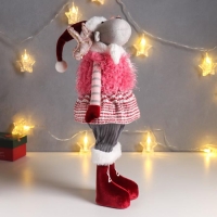 Кукла интерьерная "Лосик в юбочке в клетку, в розовой жилетке-травке" 53х13х18 см Кукла интерьерная "Лосик в юбочке в клетку, в розовой жилетке-травке" 53х13х18 см