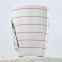 Кружка керамическая &laquo;Ёжик&raquo;, 350 мл, цвет белый