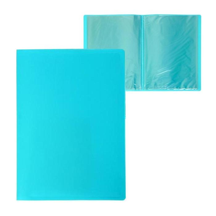 Папка с 30 вкладышами А4, 500 мкм, Calligrata, 15 мм, голубая Папка с 30 вкладышами А4, 500 мкм, Calligrata, 15 мм, голубая