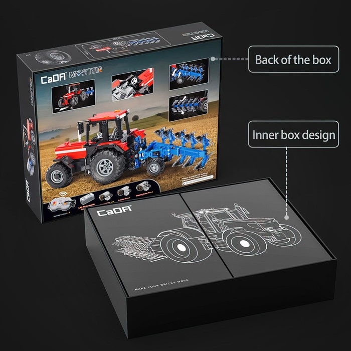 Конструктор &laquo;Техно. Фермерский трактор с косилкой&raquo;, радиоуправляемый, 1675 деталей