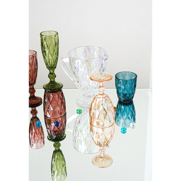 Набор для напитков из стекла &laquo;Круиз&raquo;, 7 предметов: кувшин 1,1 л, 6 бокалов 300 мл, цвет перламутровый