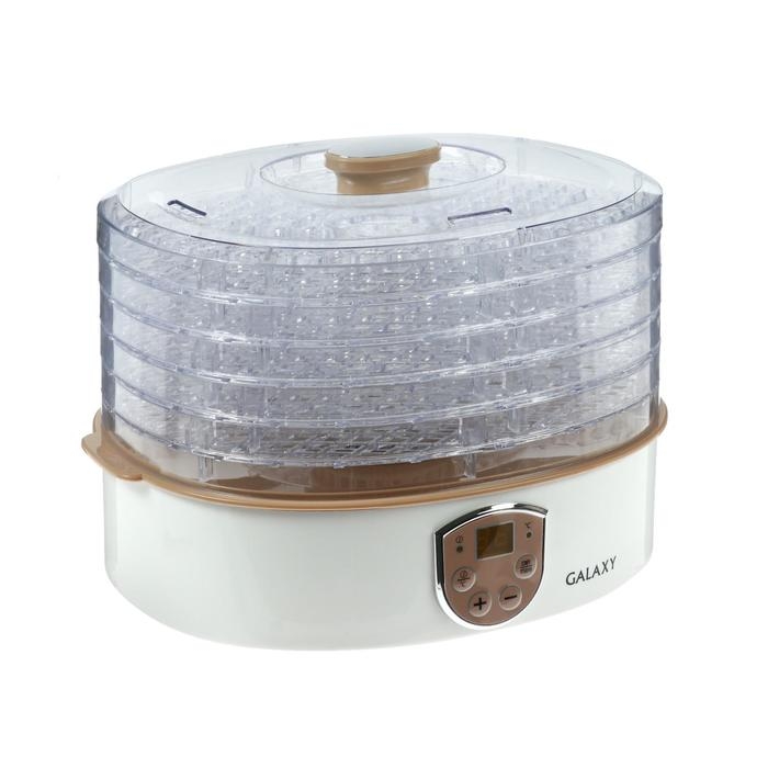 Сушилка для овощей и фруктов Galaxy GL 2637, 350 Вт, 5 ярусов, 17 л, d=30 см, белая Сушилка для овощей и фруктов Galaxy GL 2637, 350 Вт, 5 ярусов, 17 л, d=30 см, белая