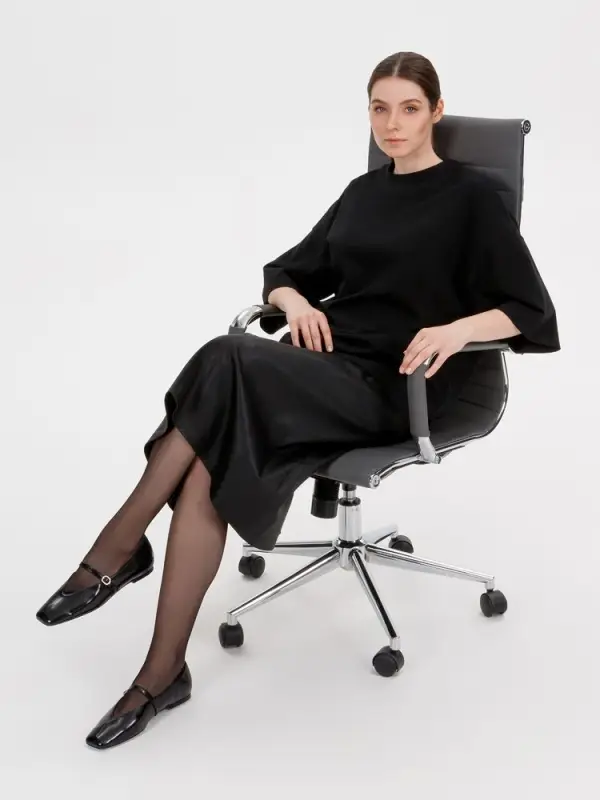 Футболка оверсайз Big boss, черная, размер XS/S