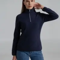 Толстовка флисовая женская Frontflip темно-синяя, размер XS