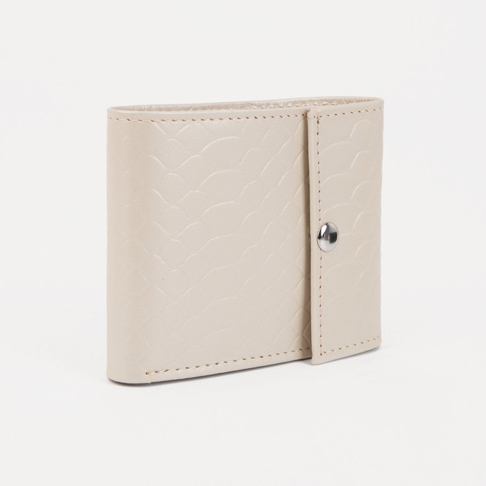 Кошелёк женский на кнопке, цвет молочный