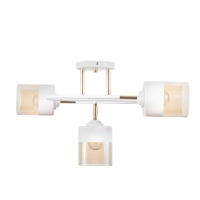 Люстра "Новелла" 3хЕ27 40Вт бело-золотой 53х26х27 см BayerLux Люстра "Новелла" 3хЕ27 40Вт бело-золотой 53х26х27 см BayerLux