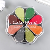 Штемпельная подушка "Тоскана" набор 8 цветов 4,2х11х11 см Штемпельная подушка "Тоскана" набор 8 цветов 4,2х11х11 см