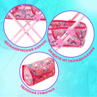 Коляска для кукол с сумкой &laquo;Сладкая поняшка&raquo; универсальная, металлический каркас