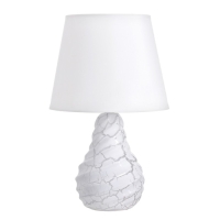 Лампа настольная "Изора" 1х40Вт Е14 белый 20х20х33см Лампа настольная "Изора" 1х40Вт Е14 белый 20х20х33см