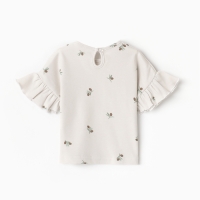 Футболка с рюшами Крошка Я Olives, р. 62-68, молочный Футболка с рюшами Крошка Я Olives, р. 62-68, молочный