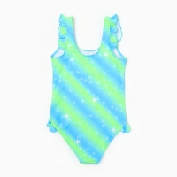 Купальник слитный для девочек, цвет голубой, рост 110-116 см