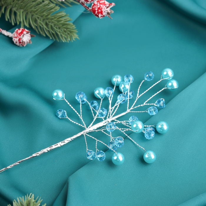 Декор Декор "Хрустальная сказка" 17 см, голубая жемчужинка