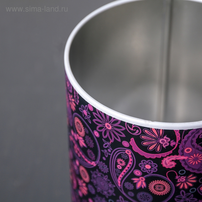 Банка с крышкой для сыпучих продуктов &laquo;Бута&raquo;, 1,1 л, 10&times;16 см, круглая, цвет чёрный