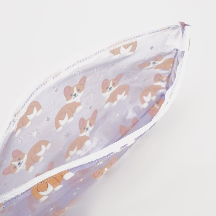 Косметичка-пенал на молнии, цвет сиреневый Косметичка-пенал на молнии, цвет сиреневый