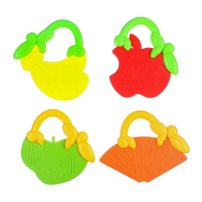 Набор прорезывателей силиконовых «Ягодка», 4 шт, Крошка Я Набор прорезывателей силиконовых «Ягодка», 4 шт, Крошка Я