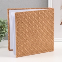 Фотоальбом на 200 фото 10х15 см кожзам "Багетная текстура" бумажные листы бежевый 5х23х22 см   10499