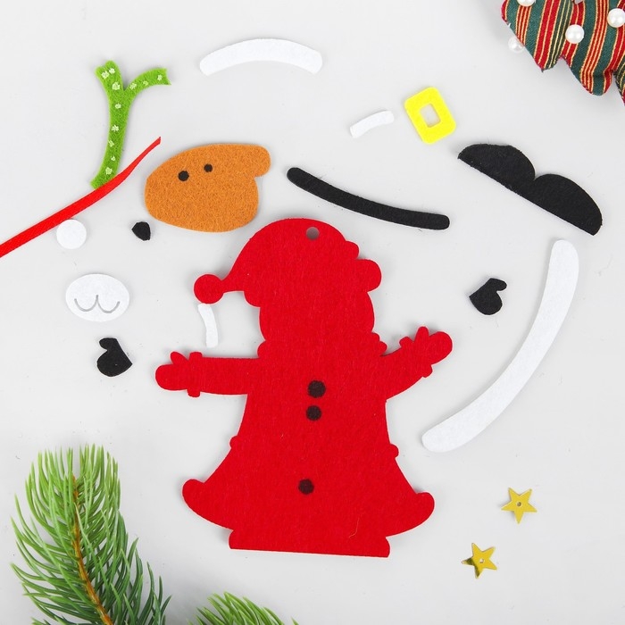 Набор для творчества - создай ёлочное украшение из фетра &laquo;Новогодний мишка&raquo;