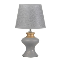 Настольная лампа "Алейна" E14 40Вт серый-золото 23х23х35 см RISALUX