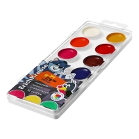 Акварель 12 цветов, ErichKrause "Простоквашино", без кисти, пластиковая коробка, европодвес Акварель 12 цветов, ErichKrause "Простоквашино", без кисти, пластиковая коробка, европодвес