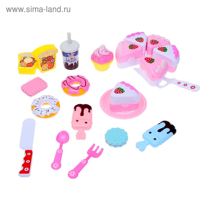 Игровой набор продуктов «Тортик», с посудой Игровой набор продуктов «Тортик», с посудой
