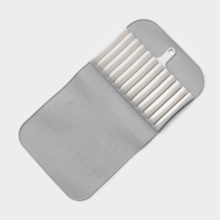 Подставка для ножей Griten, 37,5&times;20&times;5 см, цвет серый