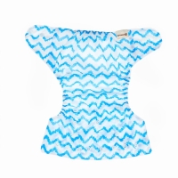 Многоразовый подгузник &laquo;Зигзаги&raquo;, 3-15 кг, цвет голубой, Крошка Я