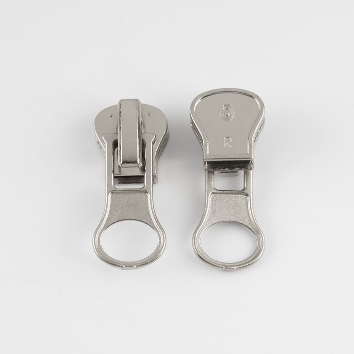 Бегунок автоматический для молнии &laquo;Трактор&raquo;, №5, 10 шт, цвет никель