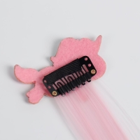 Локон накладной &laquo;Единорог&raquo;, прямой волос, на заколке, 40 см, цвет МИКС