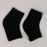 Напяточники для педикюра, увлажняющие, с силиконовыми вставками, 16 &times; 8,5 см, ONE SIZE, цвет чёрный