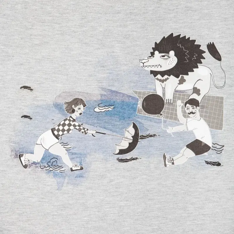 Свитшот женский &laquo;Не вы ли были у Невы&raquo;, серый меланж, размер S