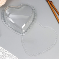 Основа для вязаных изделий акрил "Сердце" объемная набор 2 шт 19х19х4,5 см Основа для вязаных изделий акрил "Сердце" объемная набор 2 шт 19х19х4,5 см