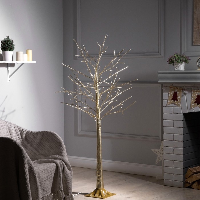 Светодиодное дерево «Золотистое» 1.5 м, 150 LED, постоянное свечение, 220 В, свечение тёплое белое Светодиодное дерево «Золотистое» 1.5 м, 150 LED, постоянное свечение, 220 В, свечение тёплое белое
