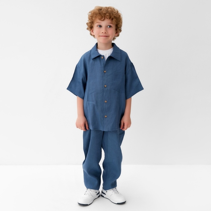 Брюки для мальчика KAFTAN Linen, р. 30 (98-104), синий