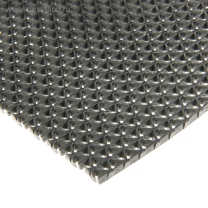 Покрытие ковровое против скольжения &laquo;Зиг-заг&raquo;, 0,9&times;10 м, цвет чёрный