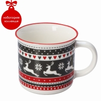 Кружка фарфоровая Доляна «Новый год. Олени», 380 мл Кружка фарфоровая Доляна «Новый год. Олени», 380 мл
