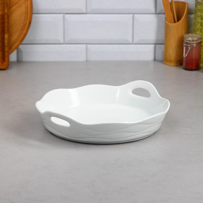 Форма для запекания Sezar, 1.3 л, фарфор, Иран Форма для запекания Sezar, 1.3 л, фарфор, Иран