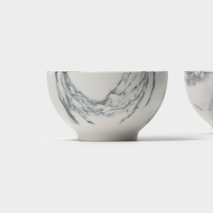 Набор салатников фарфоровых Magistro Real Marble, 380 мл, 11,6×6,5 см, 2 шт Набор салатников фарфоровых Magistro Real Marble, 380 мл, 11,6×6,5 см, 2 шт
