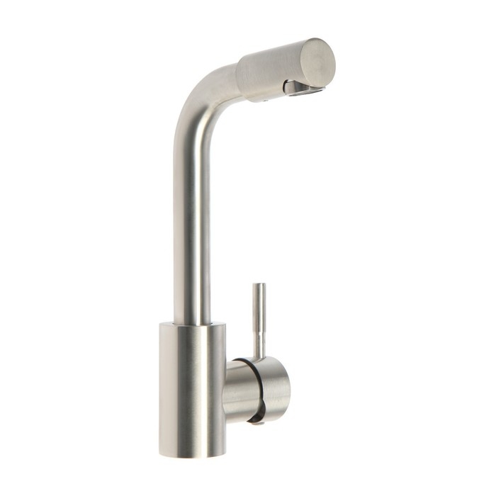 Смеситель для раковины ZEIN ZS 20102, картридж керамика 35 мм, нержавеющая сталь, сатин Смеситель для раковины ZEIN ZS 20102, картридж керамика 35 мм, нержавеющая сталь, сатин