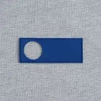 Лейбл из ПВХ с вырубкой &laquo;Круг&raquo;, синий